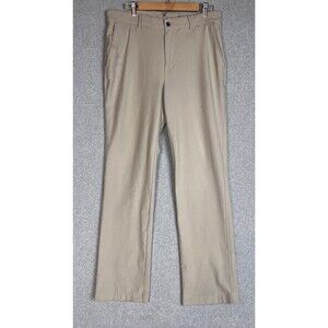 DUNNING Golf Pants 34x32 Everbest Performance Stretch Beige Flaws